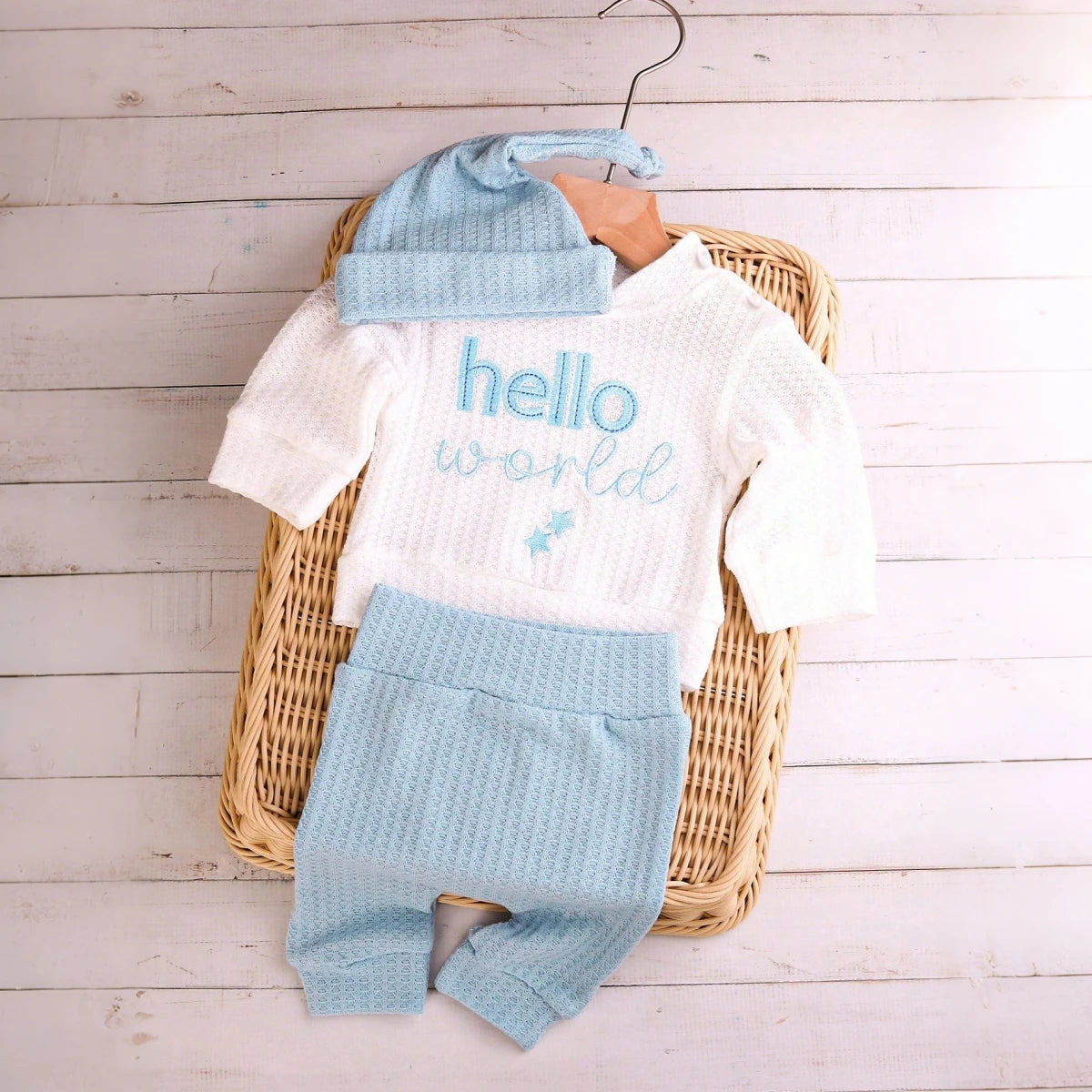 Embroidery Newborn Photography Props Infant Romper Jumpsuit with Bow Hat Baby Coming Home Outfit Baby Photo Gift