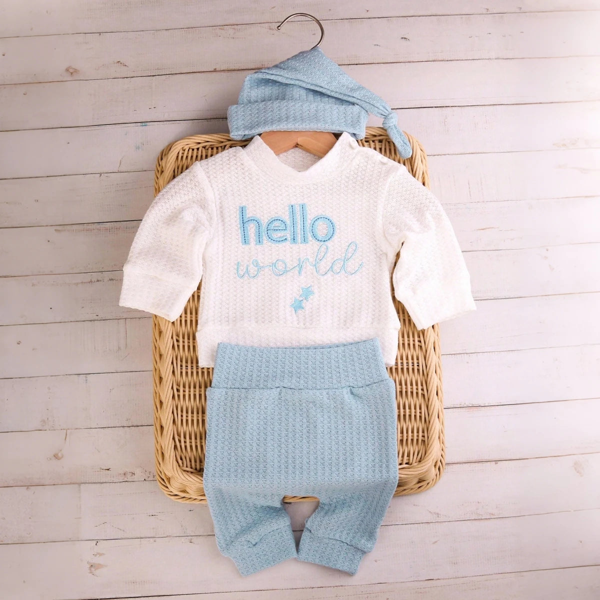 Embroidery Newborn Photography Props Infant Romper Jumpsuit with Bow Hat Baby Coming Home Outfit Baby Photo Gift