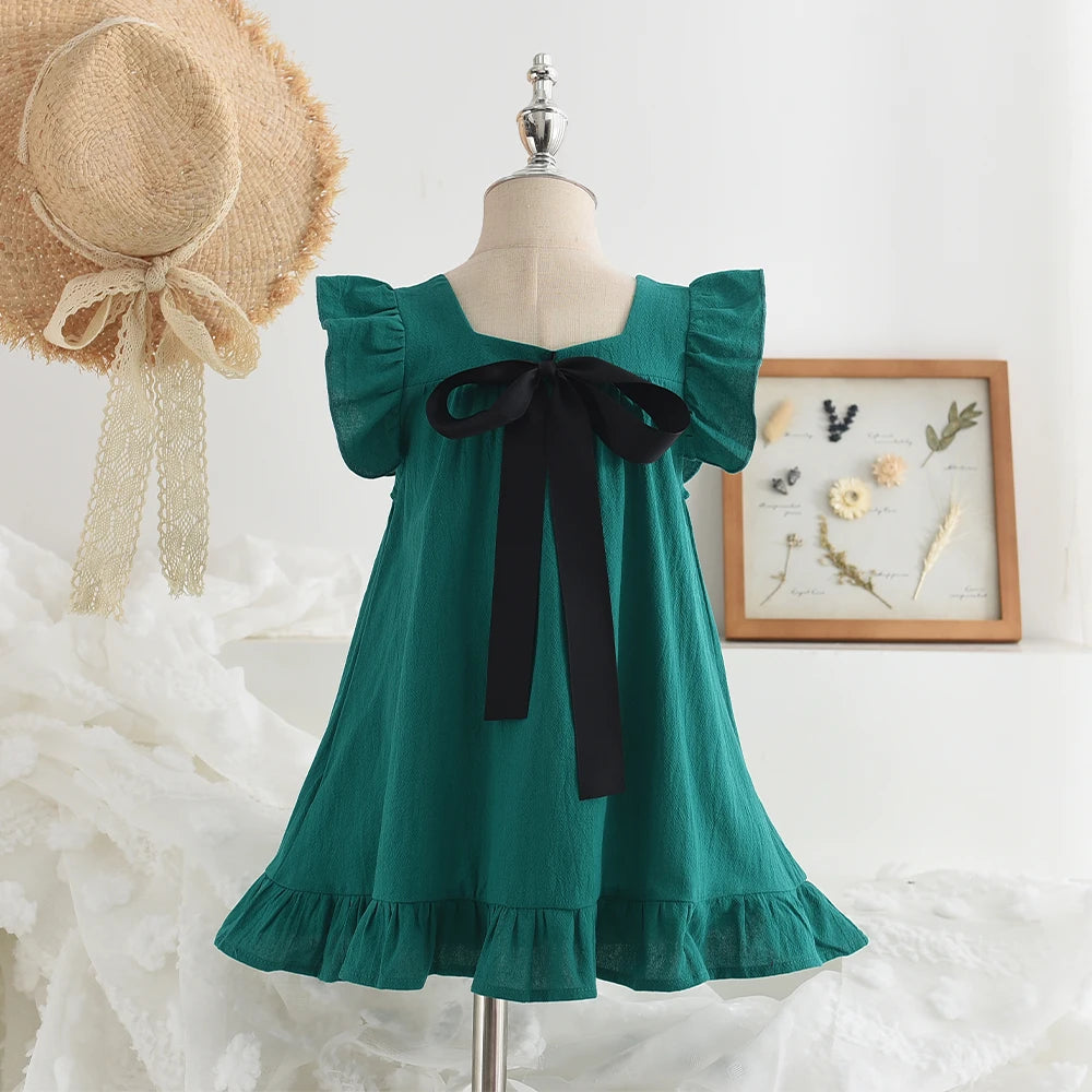 New Summer Kids Party Costumes Girl Floral Princess Outfits Children Vestidos Clothing