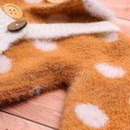Newborn Baby Christmas Outfit for Photo Shooting Knitted Infant Suspender Pants Tops Antler Hat Baby Photography Props