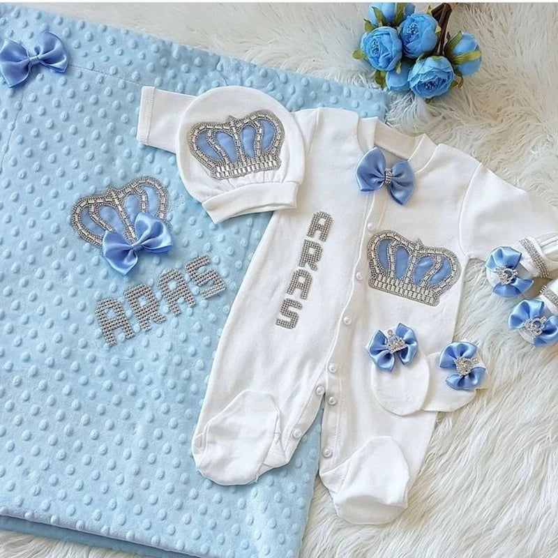 Conjunto de regalo con biberón y atuendo de salida del hospital Royal Baby