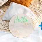 Newborn Sign Wooden Baby Announcement Sign for Hospital Baby Name Announcement Sign Newborn Keepsakes Props