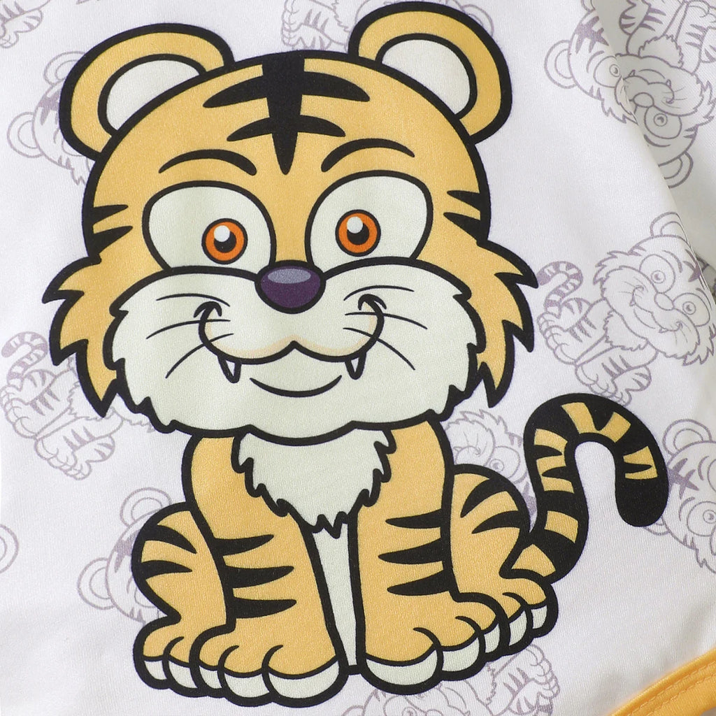Conjunto de 3 piezas con estampado de tigre para recién nacido niño