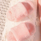 Newborn Photography Bathrobe with Turban Hat and Slippers Love Embroidery Baby Girl Pajama Gown Infant Photoshoot Outfit