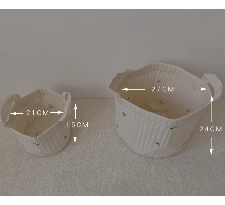 Diaper Bag Nappy Caddy Baby Items Toy Storage Bag for Newborn Crib Organizer Bedding Cotton Embroidery Mommy Bag Bebe