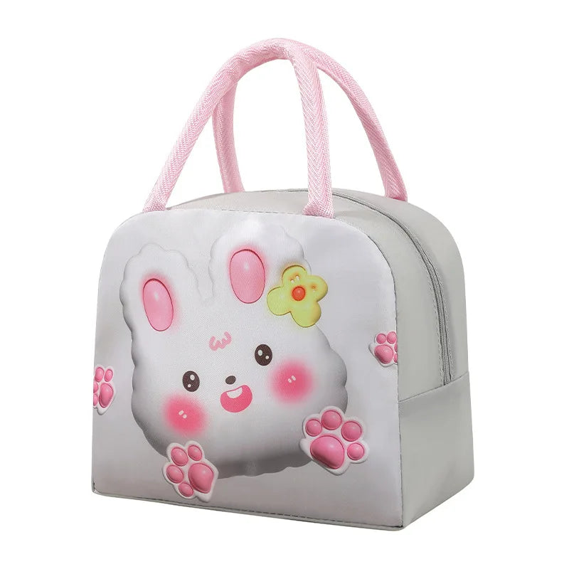 3D Cartoon Lunch Bag Insulated Thermal Food Portable Lunch Box Functional Food Picnic Lunch Bags for Women Kids