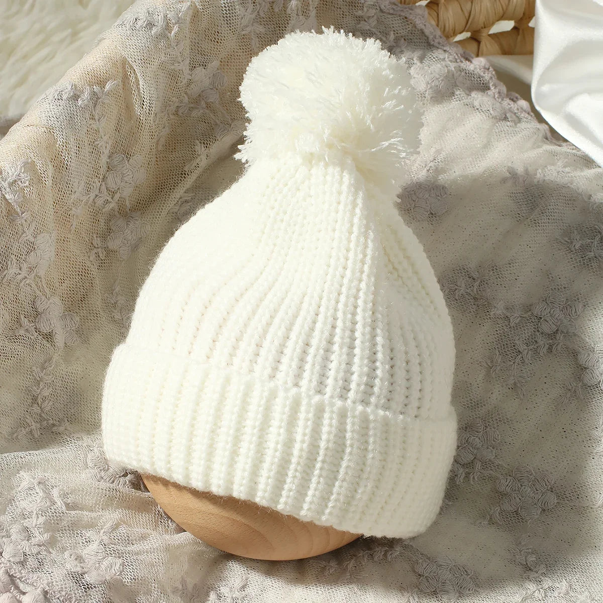 Hello World Knitting Newborn Photography Romper with Matching Pomp Hat Baby Boy Girl Sweater Outfits Photo Shooting-HD