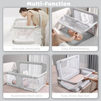 Portable 3-in-1 Folding Baby Crib with Breathable Mesh