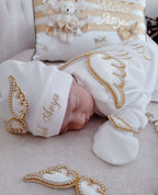 Cute Newborn Angel Wings Romper – Handmade Comfort