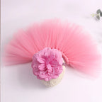 Newborn Photography Outfits Girl Handmade Infant Tutu Skirt with Flower Headband Princess Clothes Baby Girl Photo Props