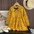 New Autumn Girls Dress Spring Kids Princess Dress Casual Floral Costumes Children Clothing Flowers Dresses 2-8 Years