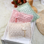 Newborn Photo Props Infant Shooting Posing Pillow with Bow Headband Baby Girl Photography Accessories
