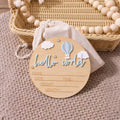 blue balloon hello world newborn name sign cloud star deco baby birth announcement sign newborn boy girl photo props
