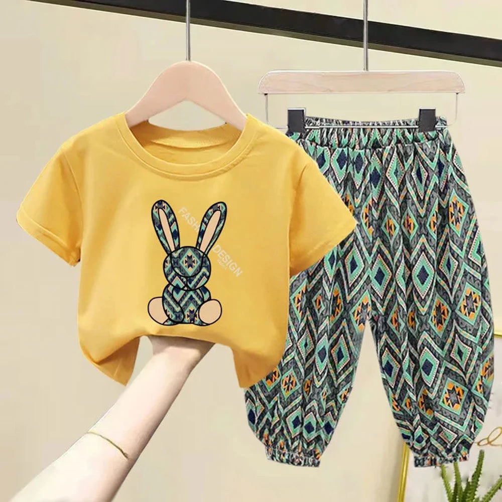 New Summer Girls Fashion Korean Version of The Cute Polka Dot Girls Two-piece Suit