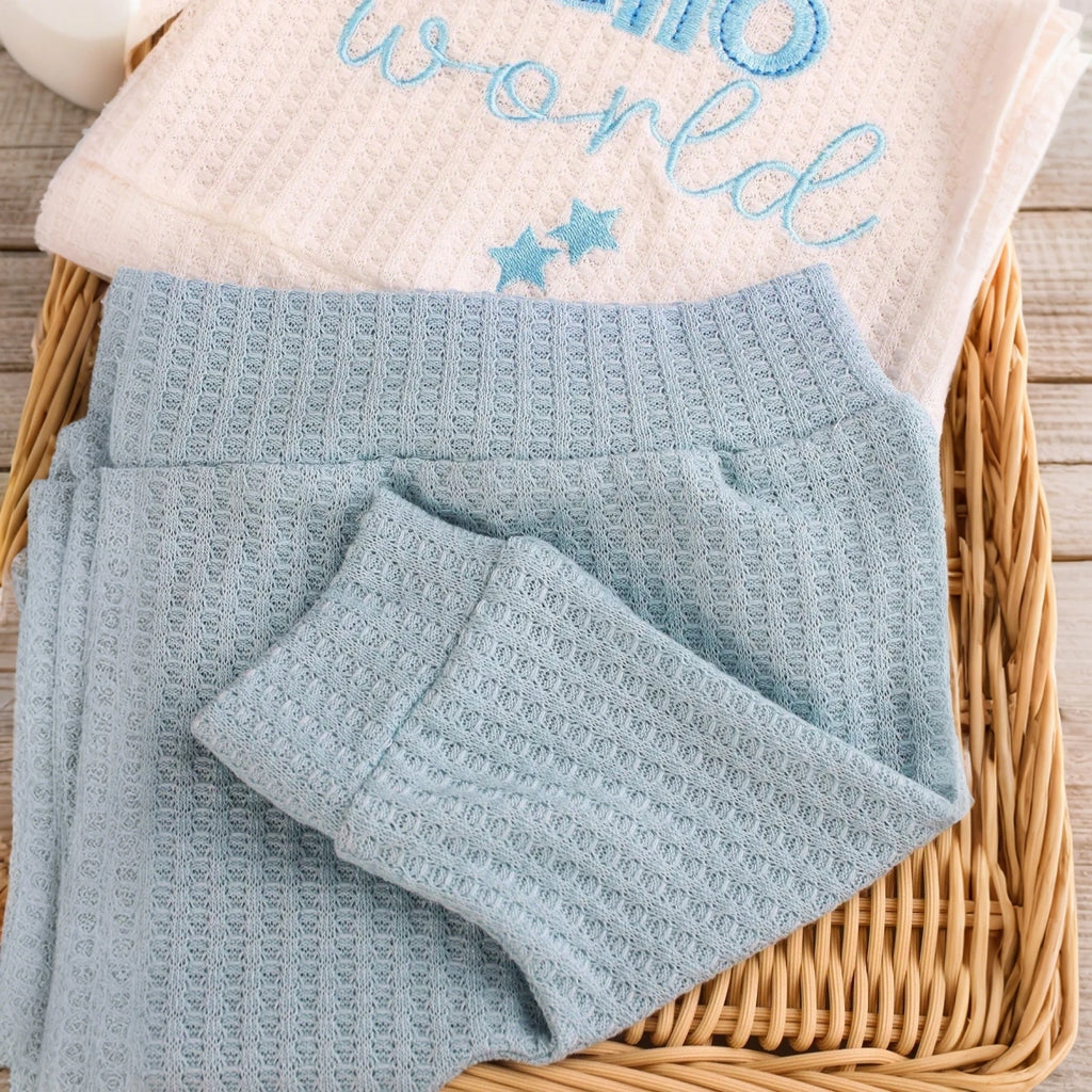 Embroidery Newborn Photography Props Infant Romper Jumpsuit with Bow Hat Baby Coming Home Outfit Baby Photo Gift