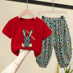 New Summer Girls Fashion Korean Version of The Cute Polka Dot Girls Two-piece Suit