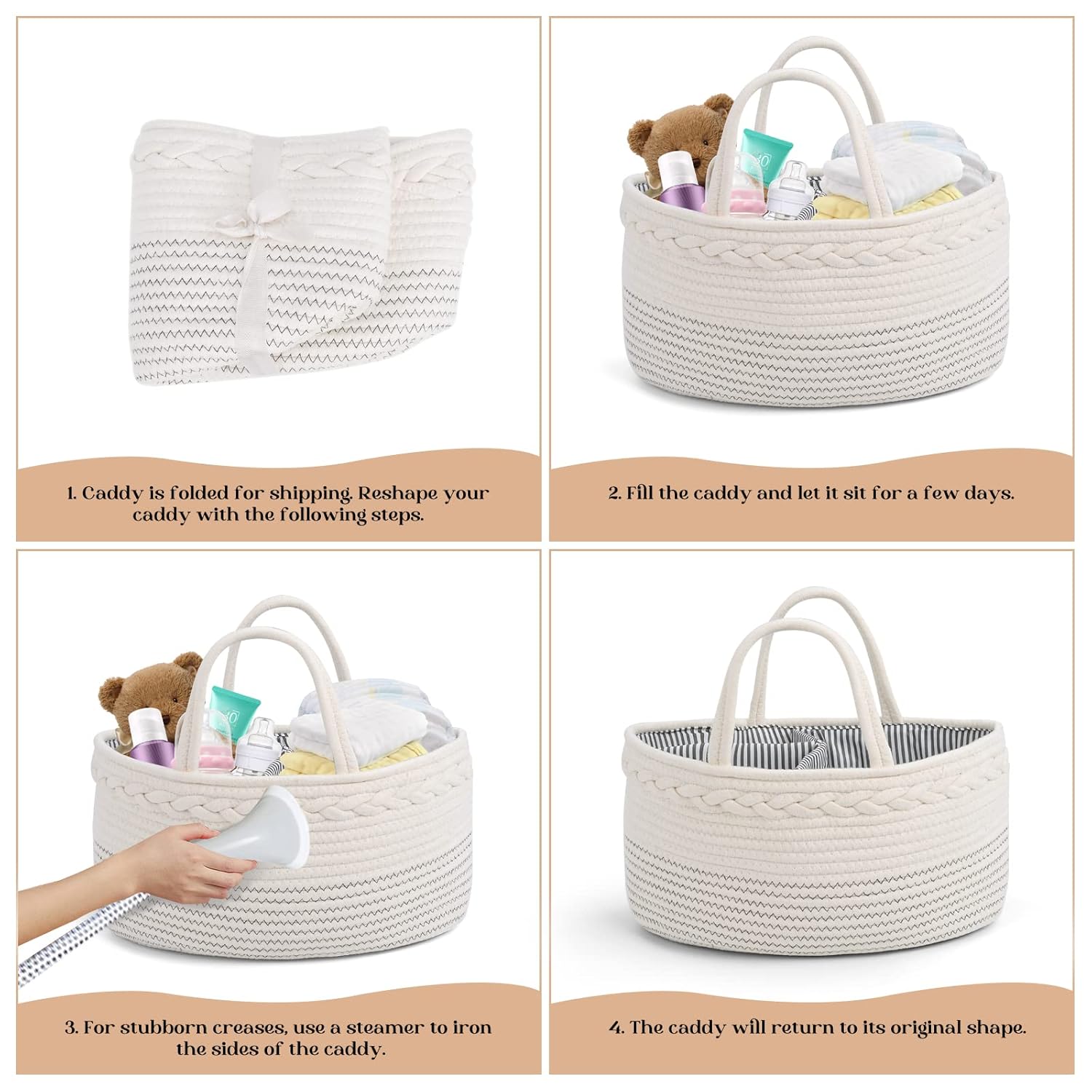 Portable Baby Basket – Diaper & Changing Table Storage