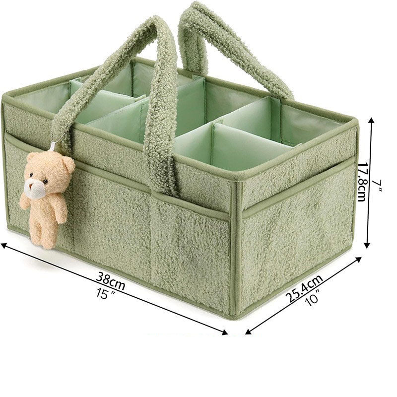 Nursery & Travel Diaper Storage Basket