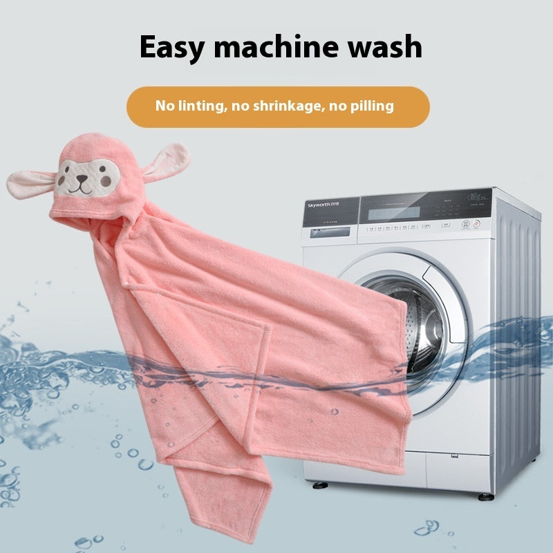 Bonita capa de toalla de baño con capucha para bebé, cálida después de cada baño.