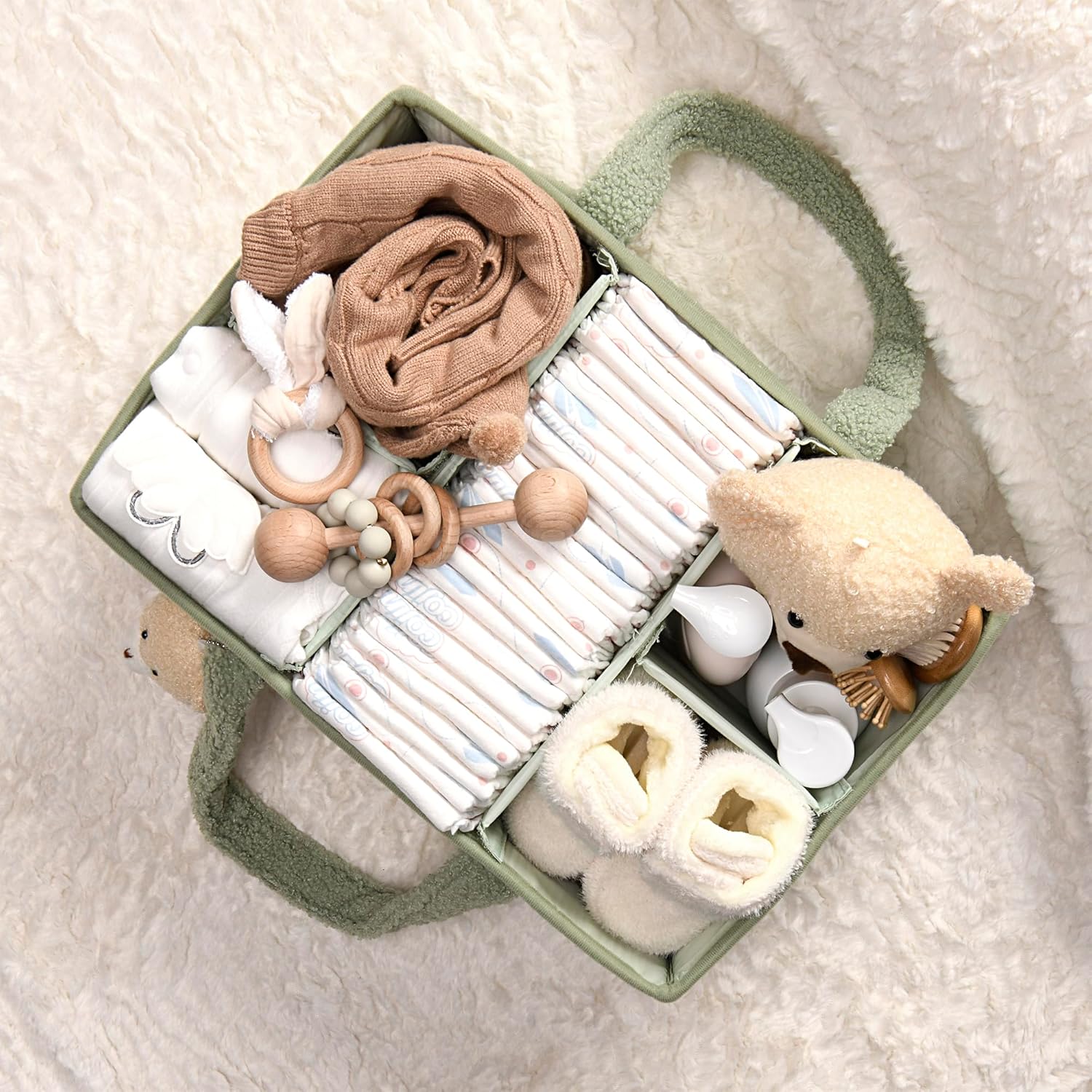 Nursery & Travel Diaper Storage Basket
